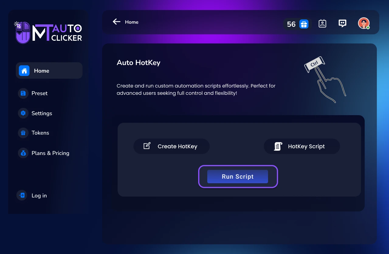 Step 1: Start Default Script